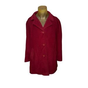 Vtg Burgundy Juli de Roma Kajjmir-  Finest Man Made Cashmere Women's Size XL Red